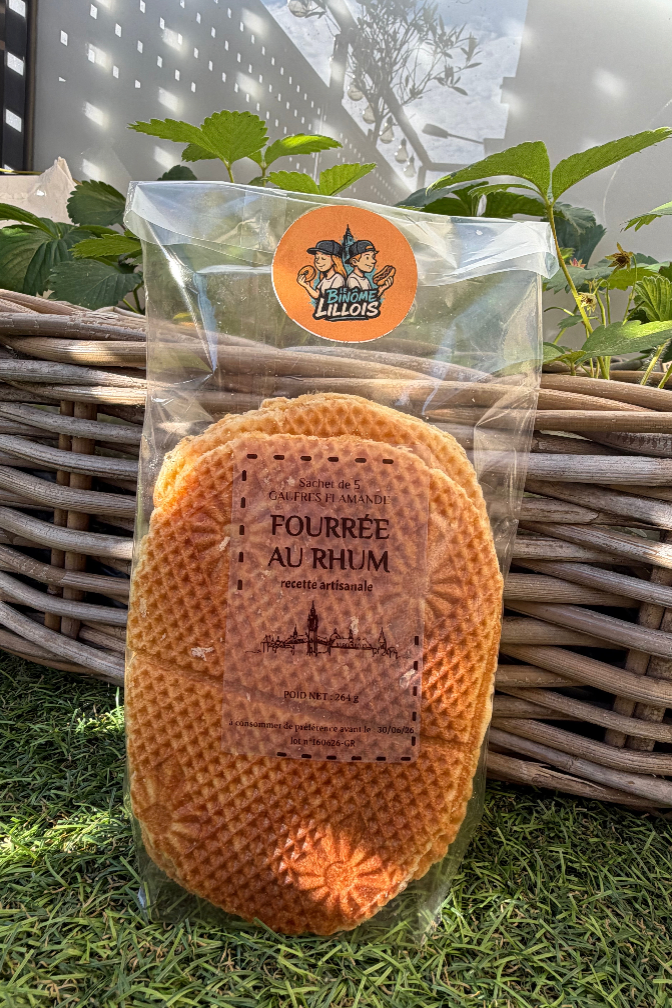 Gaufres Flamandes Fourrées au Rhum – Lot de 5